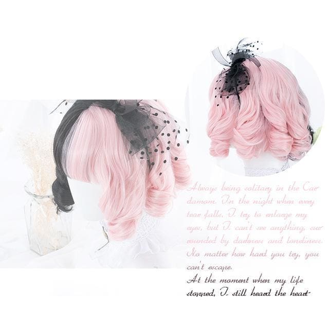 Pink&Black Lolita Cosplay Wig MK14909 - mkkawaiishop