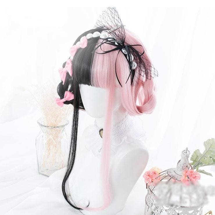 Pink&Black Lolita Cosplay Wig MK14909 - mkkawaiishop