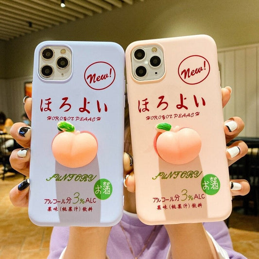 Android Vivo Pink Cute Fruit Soft Peach Kawaii Phone Case BM100 - mkkawaiishop