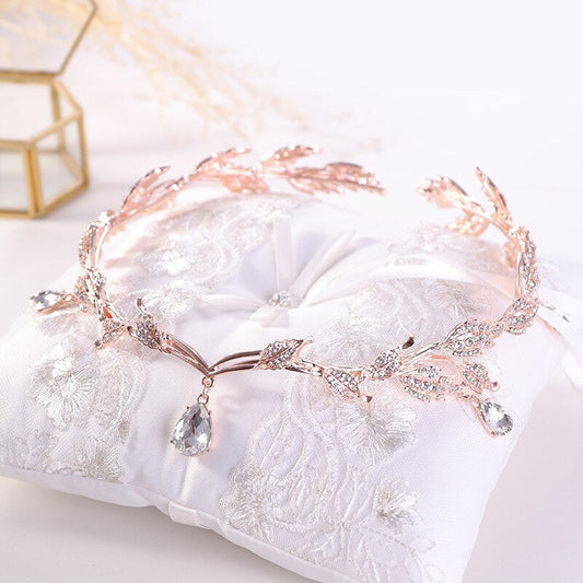 Elegant Princess Crystal Crown Bridal Hair Jewelry MM2228 - mkkawaiishop