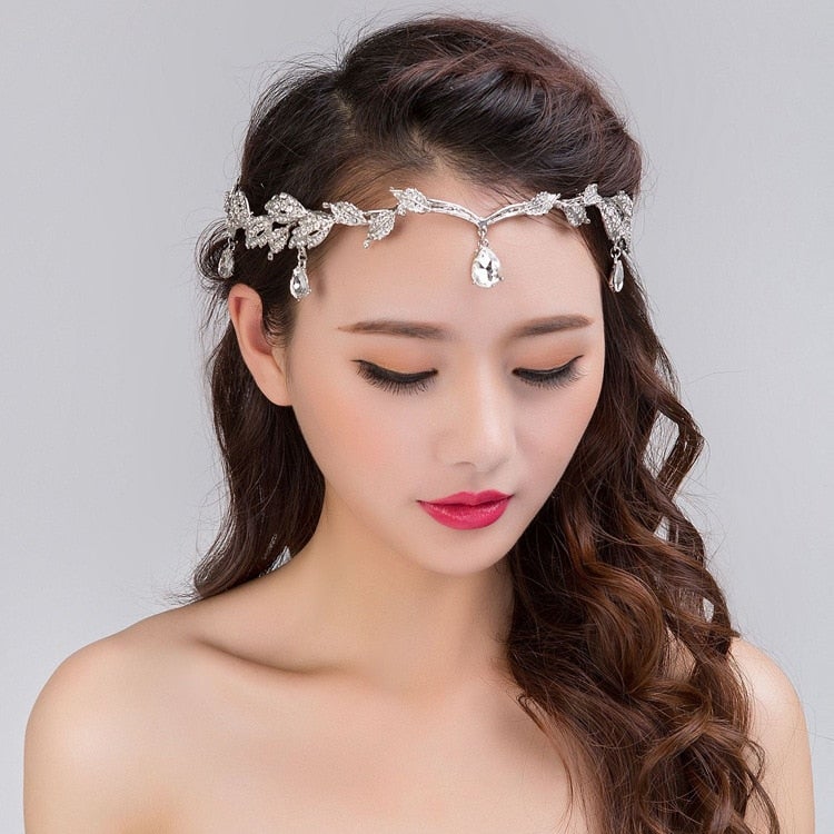 Elegant Princess Crystal Crown Bridal Hair Jewelry MM2228 - mkkawaiishop