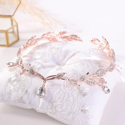 Elegant Princess Crystal Crown Bridal Hair Jewelry MM2228 - mkkawaiishop