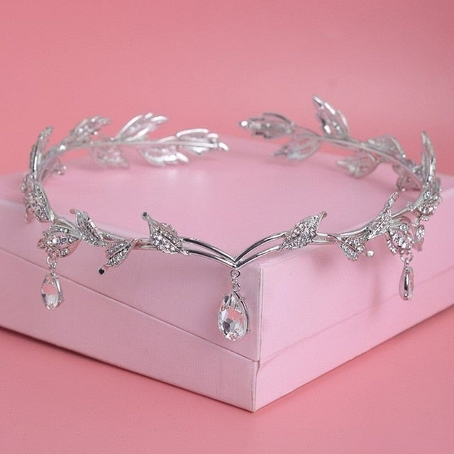 Elegant Princess Crystal Crown Bridal Hair Jewelry MM2228 - mkkawaiishop