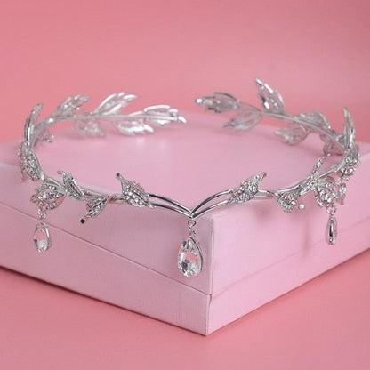 Elegant Princess Crystal Crown Bridal Hair Jewelry MM2228 - mkkawaiishop