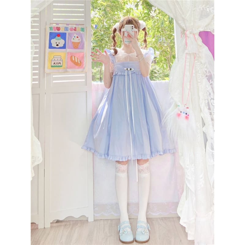 Rosie Pastel Kawaii Aesthetic Kawaii Princess Lolita Babydoll Summer Dress - mkkawaiishop