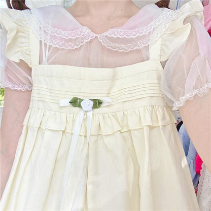 Rosie Pastel Kawaii Aesthetic Kawaii Princess Lolita Babydoll Summer Dress - mkkawaiishop