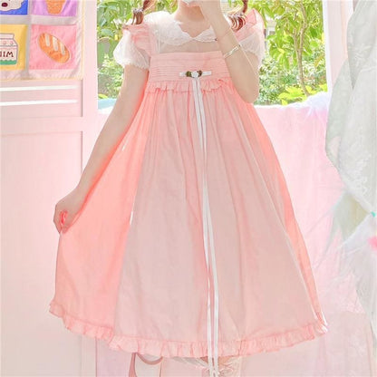 Rosie Pastel Kawaii Aesthetic Kawaii Princess Lolita Babydoll Summer Dress - mkkawaiishop