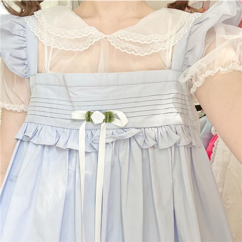 Rosie Pastel Kawaii Aesthetic Kawaii Princess Lolita Babydoll Summer Dress - mkkawaiishop