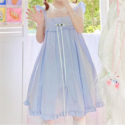 Rosie Pastel Kawaii Aesthetic Kawaii Princess Lolita Babydoll Summer Dress - mkkawaiishop