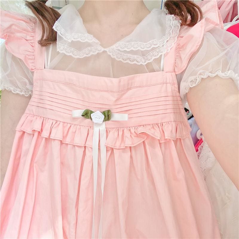 Rosie Pastel Kawaii Aesthetic Kawaii Princess Lolita Babydoll Summer Dress - mkkawaiishop