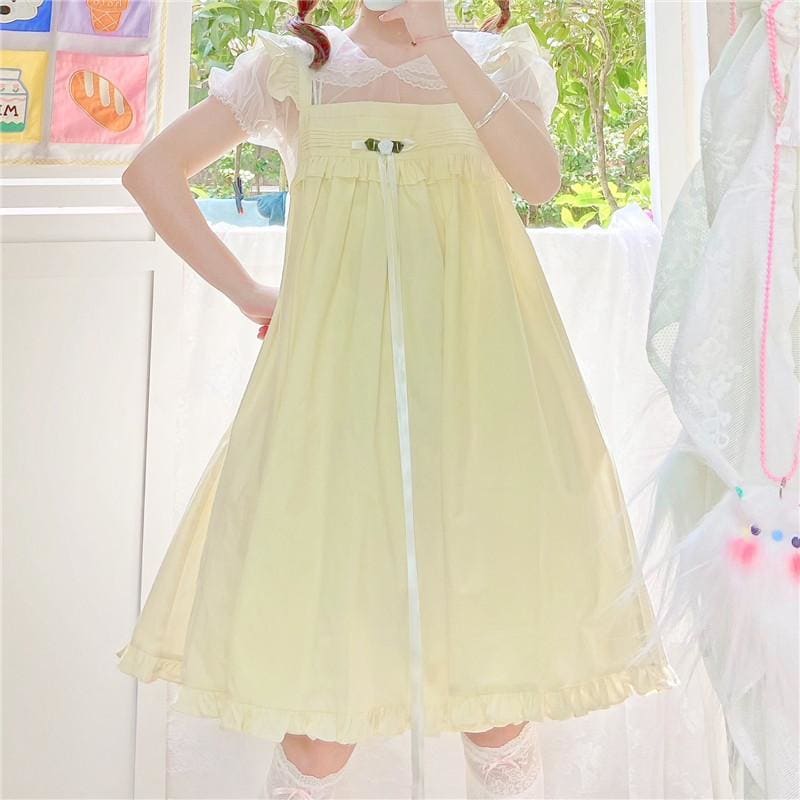 Rosie Pastel Kawaii Aesthetic Kawaii Princess Lolita Babydoll Summer Dress - mkkawaiishop