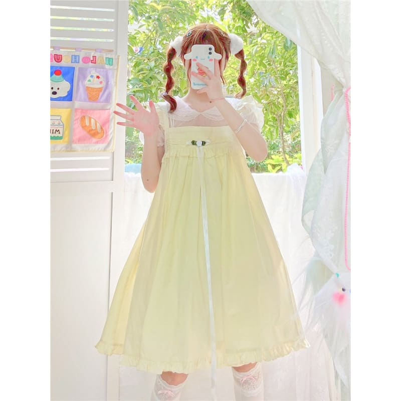 Rosie Pastel Kawaii Aesthetic Kawaii Princess Lolita Babydoll Summer Dress - mkkawaiishop