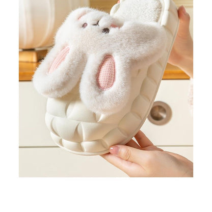 Bunny Rabbit Winter Fluffy Home Slippers LIN75 - mkkawaiishop