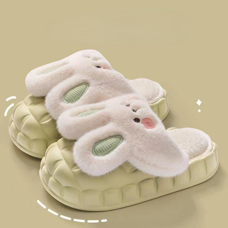 Bunny Rabbit Winter Fluffy Home Slippers LIN75 - mkkawaiishop