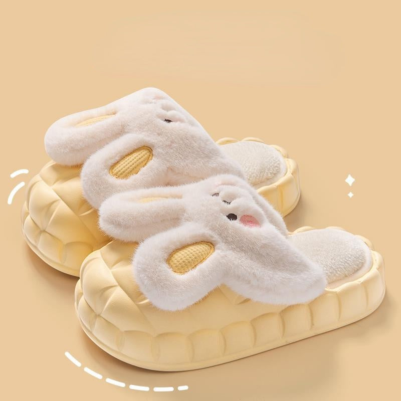 Bunny Rabbit Winter Fluffy Home Slippers LIN75 - mkkawaiishop