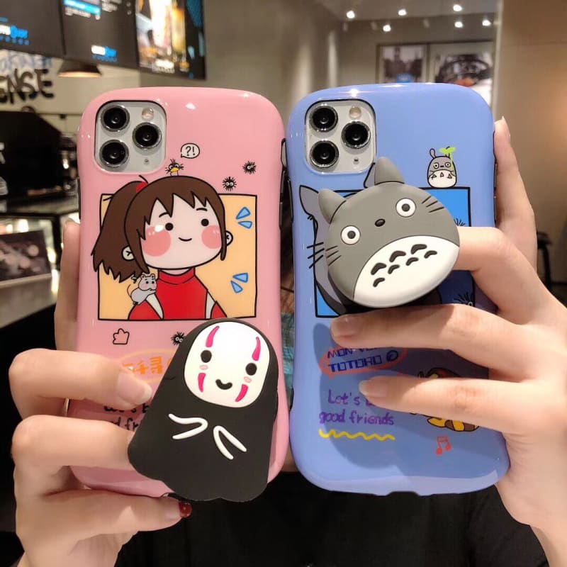 Silicone stand MKirited Away Totoro soft Mobile phone case MK14878 - KawaiiMoriStore