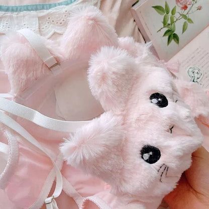 Soft Fuzzy Kitten Kawaii Princess Lingerie Set - mkkawaiishop