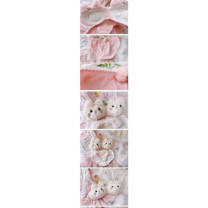 Soft Fuzzy Kitten Kawaii Princess Lingerie Set - mkkawaiishop